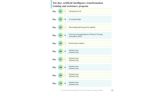 Artificial Intelligence Transformation Playbook Template