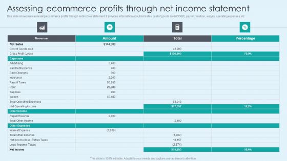 Assessing Ecommerce Profits Through Net Income Statement Guidelines PDF