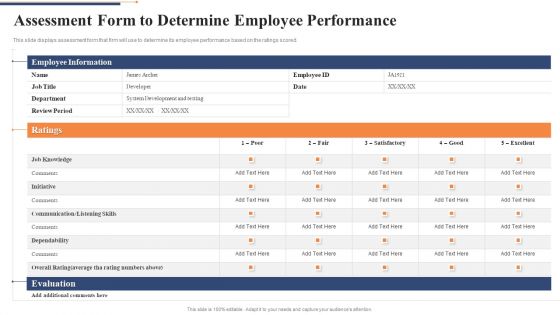 Assessment Form To Determine Employee Performance Graphics PDF Assessment Form To Determine Employee Performance Graphics PDF