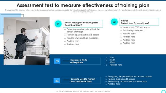 Assessment Test To Measure Effectiveness Of Training Plan Professional PDF