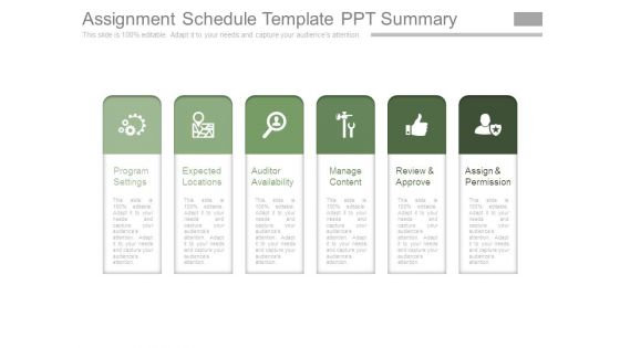 Assignment Schedule Template Ppt Summary