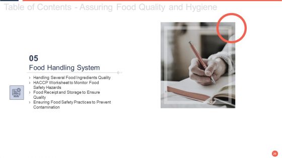 Assuring Food Quality And Hygiene Ppt PowerPoint Presentation Complete Deck With Slides