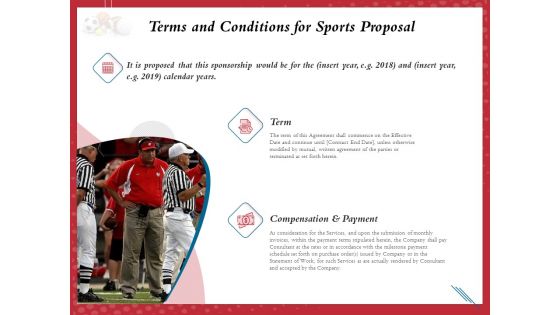 Athletics Sponsorship Terms And Conditions For Sports Proposal Ppt PowerPoint Presentation Portfolio Icons PDF