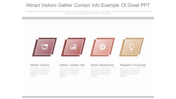 Attract Visitors Gather Contact Info Example Of Great Ppt