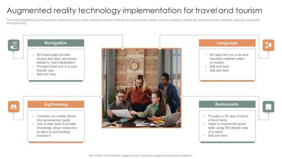 Augmented Reality Technology Implementation For Travel And Tourism Brochure PDF