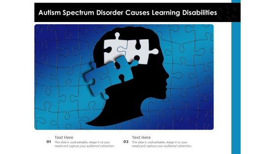 Autism Spectrum Disorder Causes Learning Disabilities Ppt PowerPoint Presentation Gallery Brochure PDF