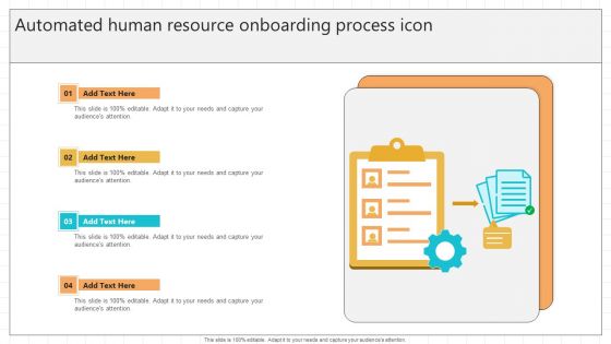 Automated Human Resource Onboarding Process Icon Inspiration PDF