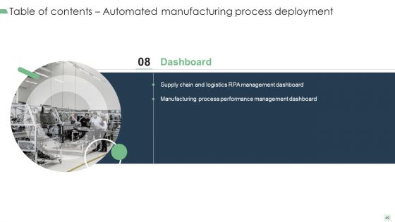 Automated Manufacturing Process Deployment Ppt PowerPoint Presentation Complete Deck With Slides