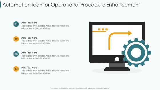 Automation Icon For Operational Procedure Enhancement Diagrams PDF