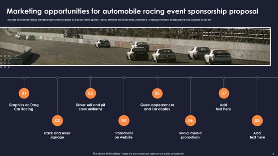 Automobile Racing Event Sponsorship Proposal Ppt PowerPoint Presentation Complete Deck With Slides