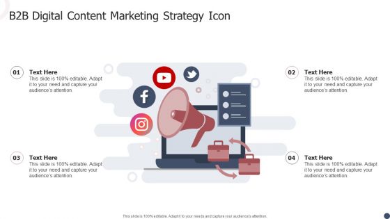 B2B Digital Content Marketing Strategy Icon Ppt Inspiration Themes PDF