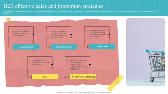B2B Effective Sales And Promotion Strategies Ppt PowerPoint Presentation Infographics Slides PDF B2B Effective Sales And Promotion Strategies Ppt PowerPoint Presentation Infographics Slides PDF