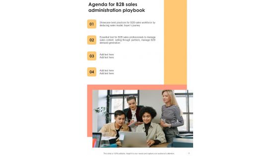 B2B Sales Administration Playbook Template
