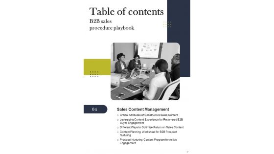 B2B Sales Procedure Playbook Template