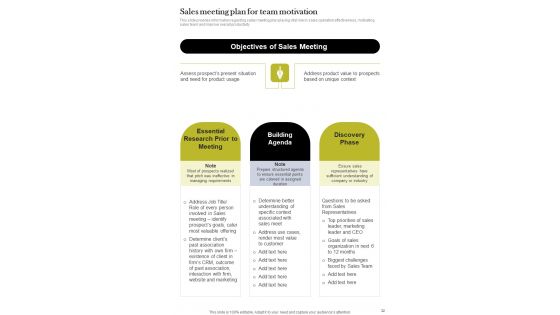B2B Sales Procedure Playbook Template