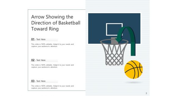 B Ball Silhouette Arrow Ppt PowerPoint Presentation Complete Deck