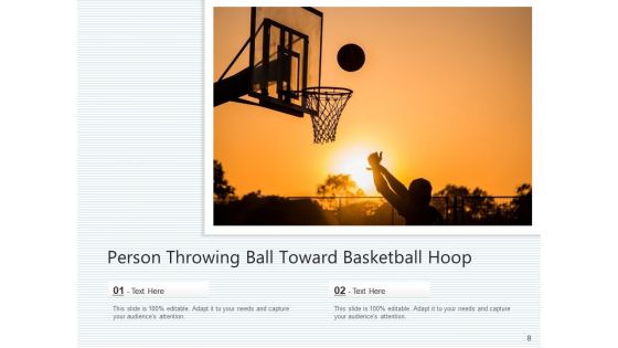 B Ball Silhouette Arrow Ppt PowerPoint Presentation Complete Deck