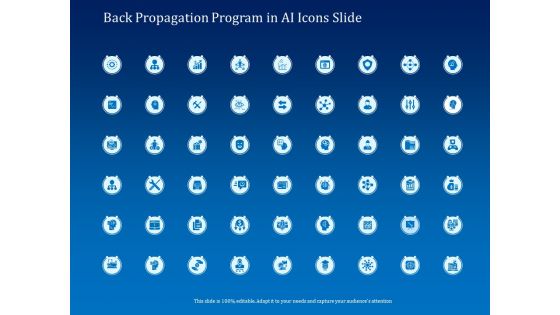 Back Propagation Program AI Icons Slide Ppt Pictures Example PDF
