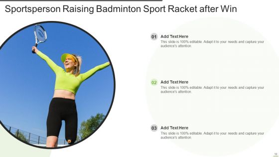 Badminton Sport Ppt PowerPoint Presentation Complete With Slides