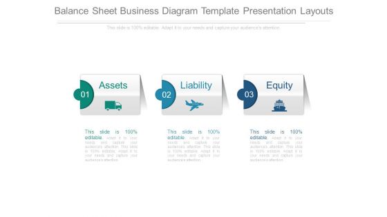 Balance Sheet Business Diagram Template Presentation Layouts