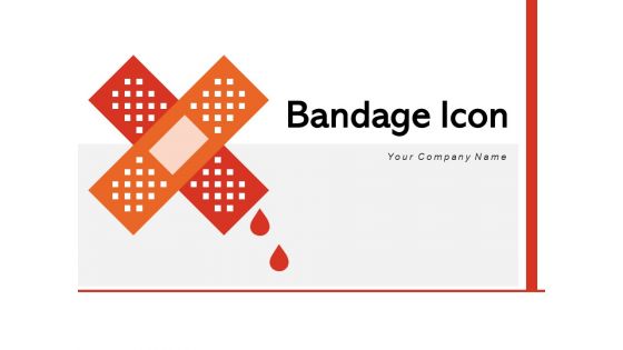 Bandage Icon Finger Injury Medical Red Cross Ppt PowerPoint Presentation Complete Deck