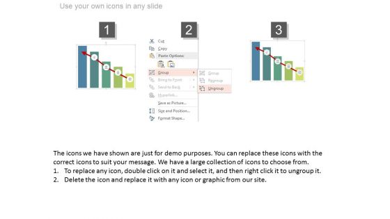 Bar Graph Infographics With Success Arrow Powerpoint Slides