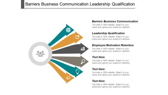 Barriers Business Communication Leadership Qualification Employee Motivation Retention Ppt PowerPoint Presentation Professional Layout Ideas