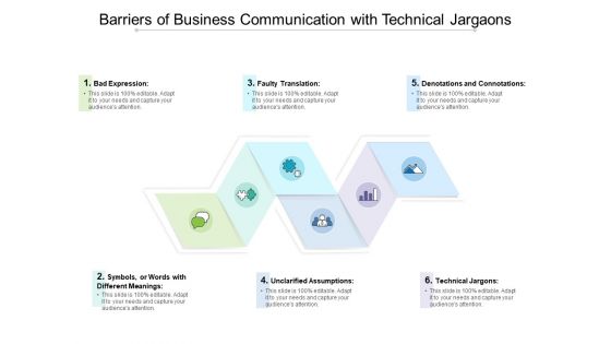 Barriers Of Business Communication With Technical Jargaons Ppt PowerPoint Presentation Infographic Template Information PDF
