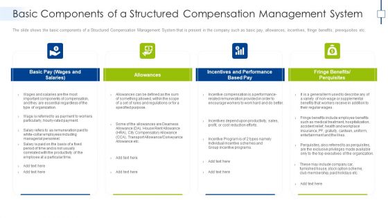 Basic Components Of A Structured Compensation Management System Portrait PDF