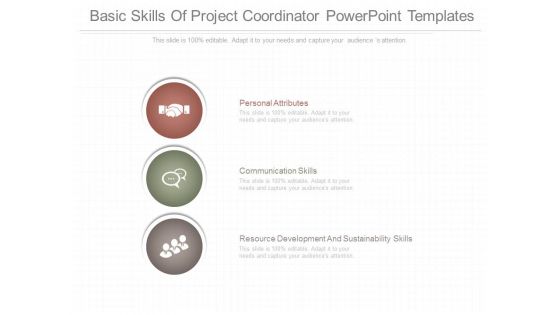 Basic Skills Of Project Coordinator Powerpoint Templates