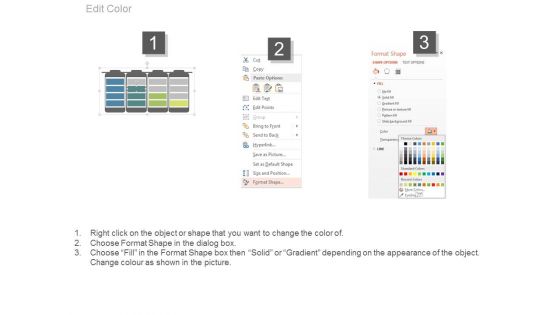 Batteries With Four Progressive Steps Powerpoint Slides