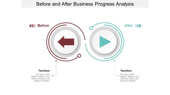 Before And After Business Progress Analysis Ppt PowerPoint Presentation Styles Graphics Pictures