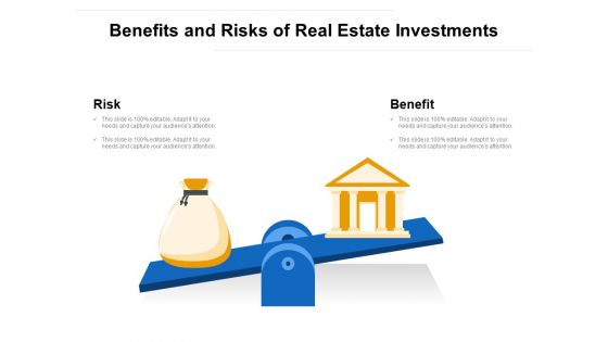 Benefits And Risks Of Real Estate Investments Ppt PowerPoint Presentation Gallery Layout PDF