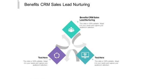 Benefits CRM Sales Lead Nurturing Ppt PowerPoint Presentation Layouts Demonstration Cpb