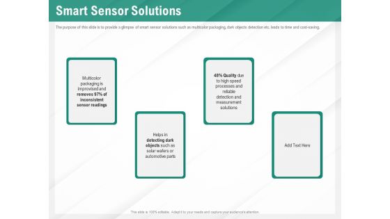 Benefits Of Business Process Automation Smart Sensor Solutions Ppt Infographics Vector PDF
