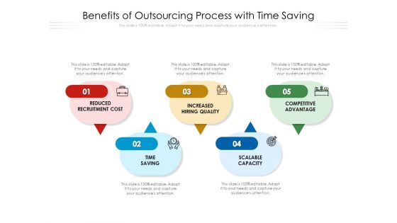 Benefits Of Outsourcing Process With Time Saving Ppt PowerPoint Presentation File Portrait PDF