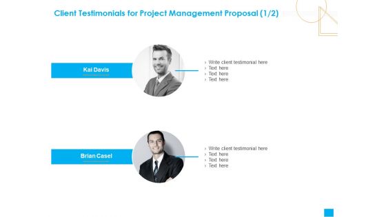 Benefits Realization Management Client Testimonials For Project Management Proposal Communication Information PDF
