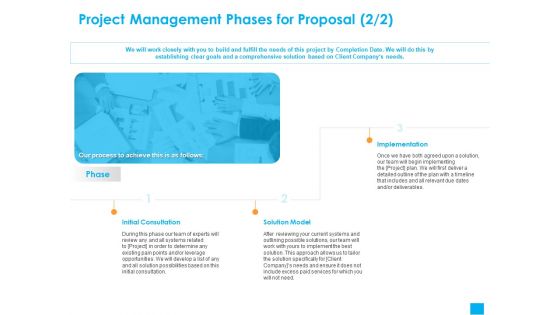 Benefits Realization Management Project Management Phases For Proposal Initial Clipart PDF