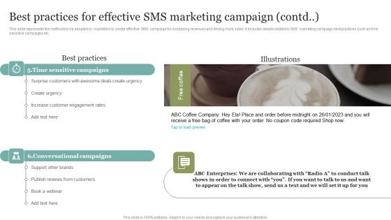 Best Practices For Effective And Efficient SMS Marketing Diagrams PDF