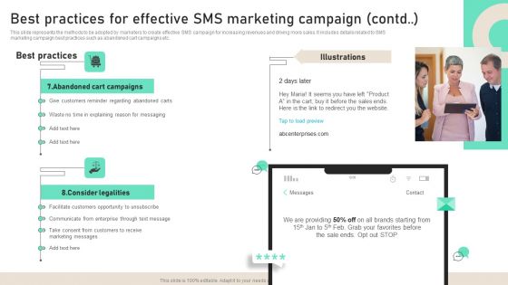 Best Practices For Effective SMS Marketing Campaign Ppt PowerPoint Presentation File Example File PDF