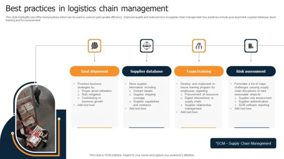 Best Practices In Logistics Chain Management Ideas PDF