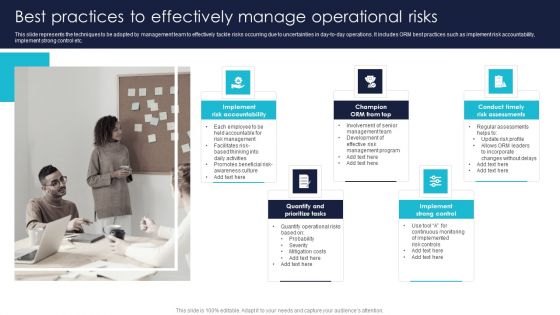 Best Practices To Effectively Manage Operational Risks Infographics PDF