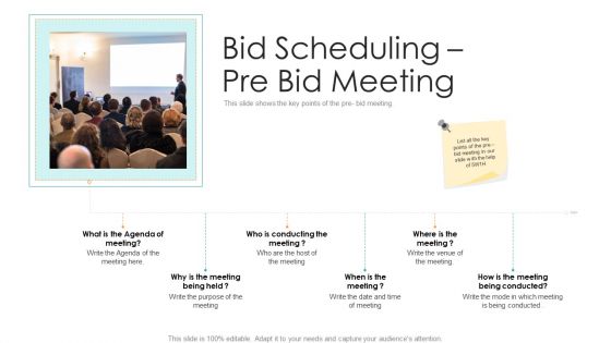 Bid Control Bid Scheduling Pre Bid Meeting Ppt Pictures Background Image PDF