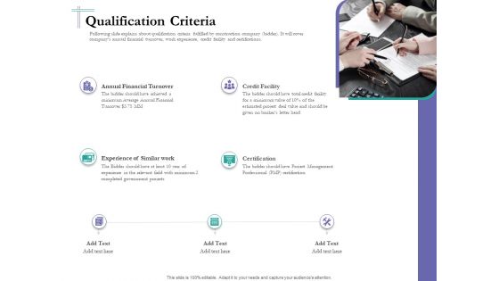 Bidding Cost Comparison Qualification Criteria Ppt Ideas Graphics PDF Bidding Cost Comparison Qualification Criteria Ppt Ideas Graphics PDF