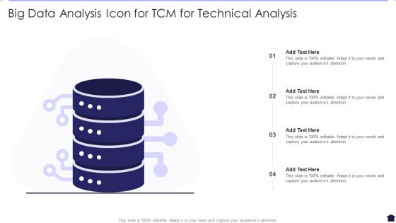 Big Data Analysis Icon For TCM For Technical Analysis Background PDF