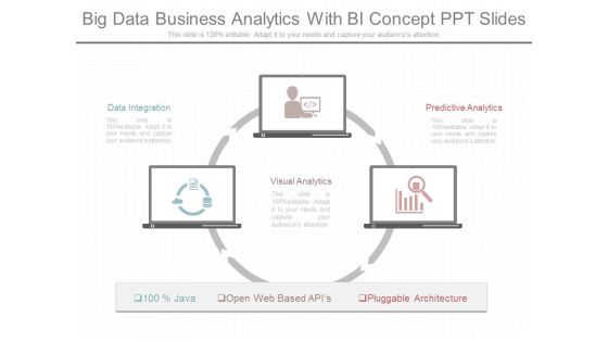 Big Data Business Analytics With Bi Concept Ppt Slides