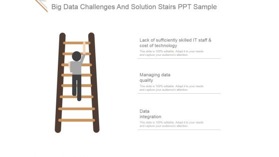 Big Data Challenges And Solution Stairs Ppt PowerPoint Presentation Slide Download