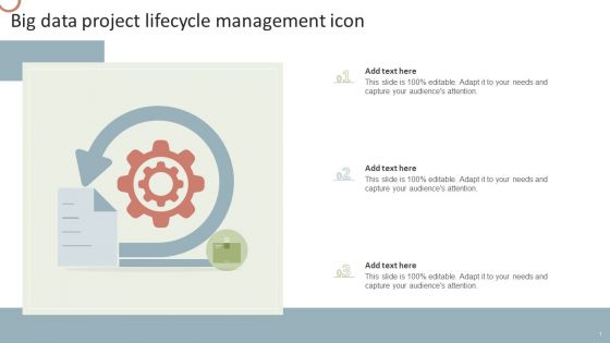 Big Data Project Lifecycle Management Icon Brochure PDF Big Data Project Lifecycle Management Icon Brochure PDF