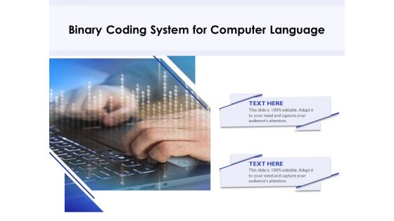 Binary Coding System For Computer Language Ppt PowerPoint Presentation Icon Gallery PDF