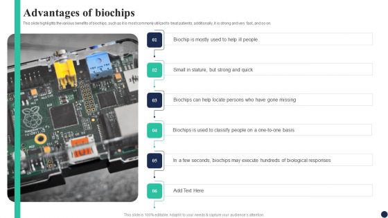 Biochips Use Cases Advantages Of Biochips Ppt Outline Graphics PDF